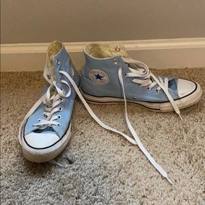sky blue converse high tops